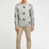 Sudadera de cuello redondo de felpa