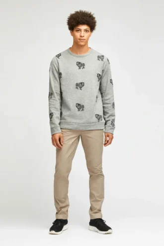 Sudadera de cuello redondo de felpa