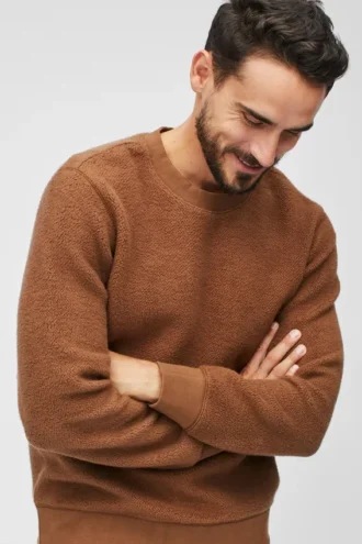 Sudadera de cuello redondo de felpa
