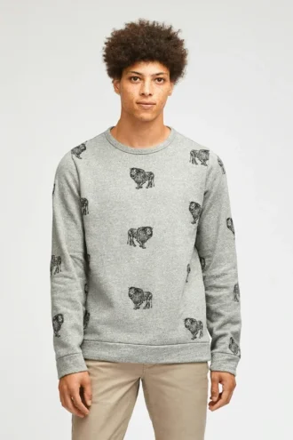 Sudadera de cuello redondo de felpa
