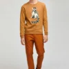 Sudadera de cuello redondo de felpa Lemur