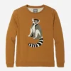 Sudadera de cuello redondo de felpa Lemur
