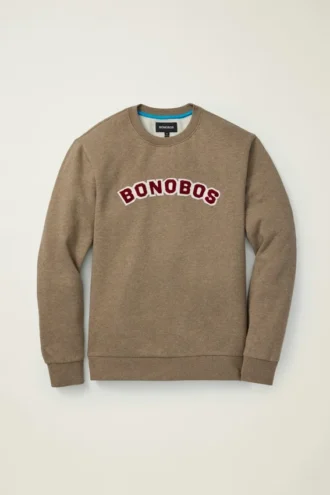 Sudadera de cuello redondo estilo universitario | Cuello redondo con logotipo suave para mayor comodidad