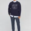 Sudadera de felpa con cuello redondo Lion