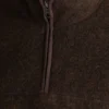Sudadera de lana italiana con cremallera de un cuarto