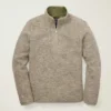Sudadera de lana italiana con cremallera de un cuarto