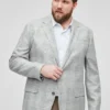 Unconstructed Blazer de lino italiano en tallas grandes Unconstructed Blazer de lino italiano en tallas grandes