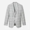 Unconstructed Blazer de lino italiano en tallas grandes Unconstructed Blazer de lino italiano en tallas grandes